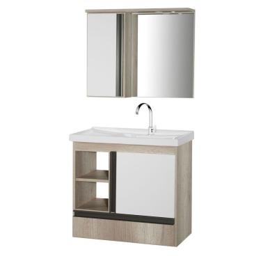 Imagem de Gabinete de Banheiro com Espelheira Kit Macapá 60cm