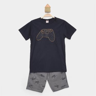 Imagem de Conjunto Infantil Curto Brandili Game Camiseta e Short Menino-Masculino