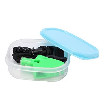 Imagem de Apito de árbitro com som nítido, cordão e clipe de dedo para atividades ao ar livre, árbitros, salva-vidas, futebol, basquete, prata (Vert)