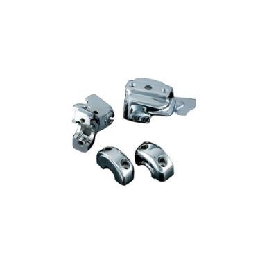 Imagem de Kuryakyn Kit de vestido de freio cromado e embreagem para modelos de disco duplo Harley 1996-2009