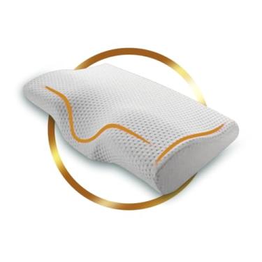 Imagem de Travesseiro Nasa Ortopédico Anatômico Ajuda Aliviar Dores no Pescoço e Cervical, Combate Insônia e o Ronco OrtoGold