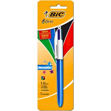 Imagem de Caneta Esferográfica Ponta Média 1.0mm 4 Cores Metallic Bic