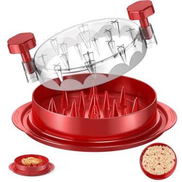 Imagem de SoulLife Triturador de frango de 20 cm, triturador de peito de frango, triturador de carne cozida com tampa transparente, design ergonômico, antiderrapante, fácil de limpar, torção de ferramenta de