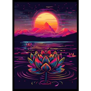 Imagem de (Neon Retro Black Lotus) - 100ct Matte TCG/MTG Card Art Sleeves