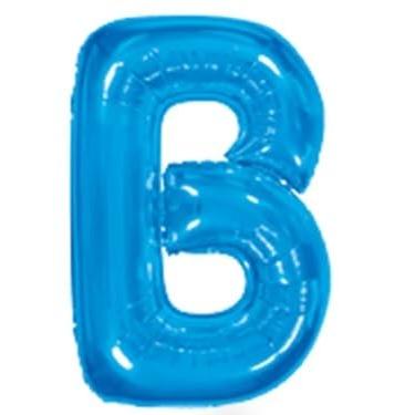 Imagem de Balão Metalizado Letra Azul 30cm - Decoração de Festas, Aniversários e Eventos - Casa dos Balões (Azul, B)