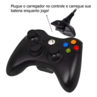 Imagem de Bateria Para Controle Xbox 360 + 1 Cabo Carregador Kit Completo - Boxx