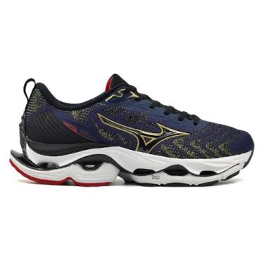 Imagem de Tênis Mizuno Wave Stratos 2 Masculino - Marinho/dourado - 38