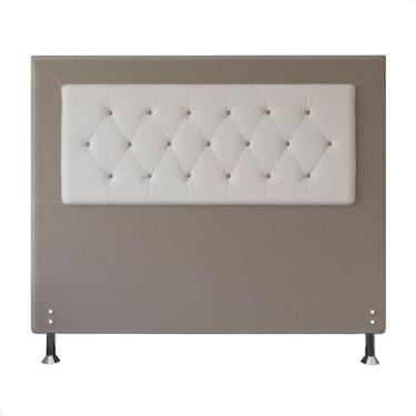 Imagem de Cabeceira Queen Size Casal 160cm Cama Box Estofada Quarto Havana (Suede bege)