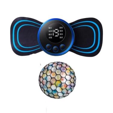 Imagem de kit Massageador Elétrico Cervical Eletroterapia Ems Pescoço Perna Lombar e Bolinha anti stress - TYDA