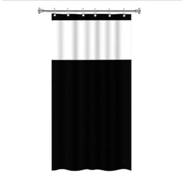 Imagem de CORTINA BOX PVC ANTIMOFO RESISTENTE PRETA C/VISOR 1,98 X 1,38