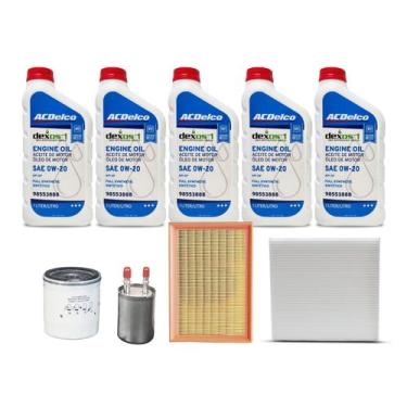 Imagem de Kit Troca De Óleo Chevrolet Tracker Flex 1.4 Turbo - 5 lt Acdelco 0w20