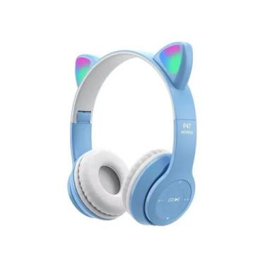 Imagem de Fone De Gatinho Headphone Cat Bluetooth Led Sem Fio Sd - LEF-137