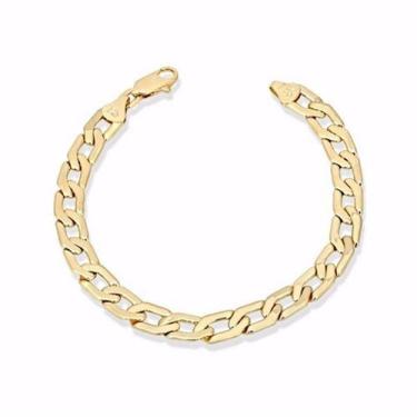 Imagem de Pulseira  banhado ouro 3x 24k 18k e 22k  masculina rommanel fio de elo