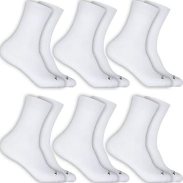 Imagem de Kit 6 Pares Meias Cano Médio Alto Sport Em Algodão Confortável Meia Sp
