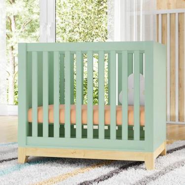 Imagem de Berço Médio 2 em 1 - Coleção Amor Perfeito Verde - Divicar