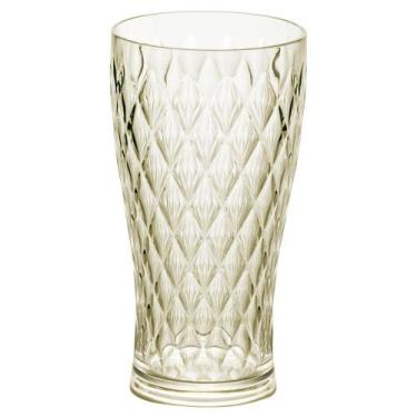 Imagem de Copo de plástico 500ml Cristal Glamour âmbar Plasutil ref.14205