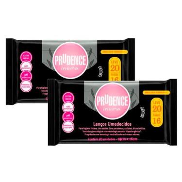 Imagem de Kit 2 Lenço Umedecido Íntimo Prudence Leve 20 Pague 16 Unidades