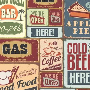 Imagem de Azulejo Adesivo Lavávels Retro Vintage Para Cozinha - Papel e Parede