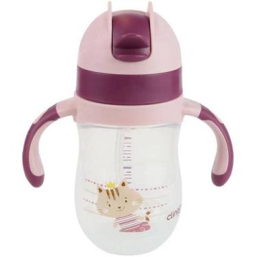 Imagem de Copo Anatomico com Canudo de Silicone 220ML Clingo, GATO