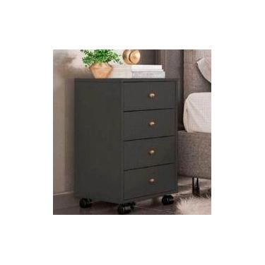 Imagem de Mesa De Cabeceira Presence- grafite - DEMOBILE