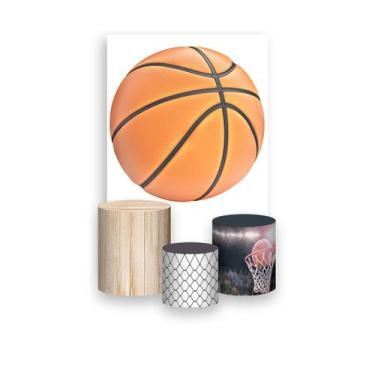 Imagem de Painel De Festa Vertical 1,50 x 2,20 + Trio De Capas Cilindro - Bola d