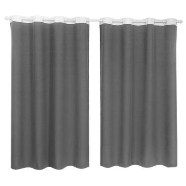 Imagem de Cortina Tecido Oxford Faixa Branco 2,50M X 3,00M - Cinza - Campari