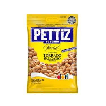 Imagem de Amendoim Torrado e Salgado Sem Pele Pettiz 120g