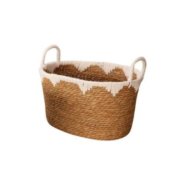 Imagem de Cesto Organizador Decorativo Em Fibra Natural Algodão Grande - Casa He