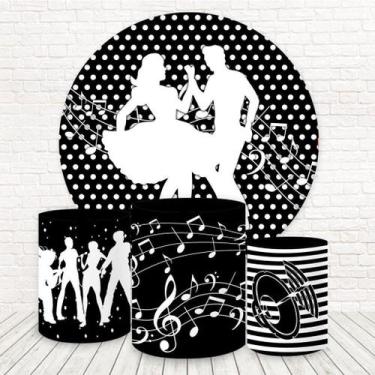 Imagem de Painel Redondo E Capas Tecido Sublimado Anos 80 Fkpc-1328 - Felicitá