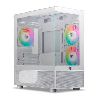 Imagem de Gabinete Gamer Pichau Magpie 4, Rainbow, Mid-Tower, Lateral de Vidro, 