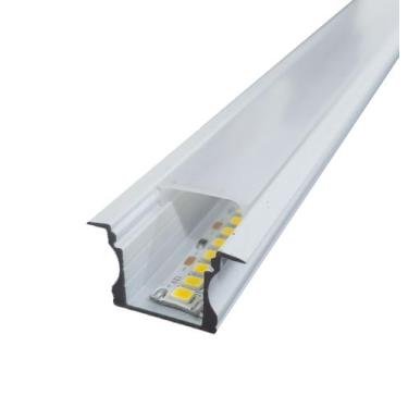 Imagem de Kit Perfil De Embutir 1 Metro Branco + Fonte Alimentação + Fita Led Br