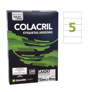 Imagem de Etiqueta Adesiva Colacril A4 CA4347 150x49mm C/500