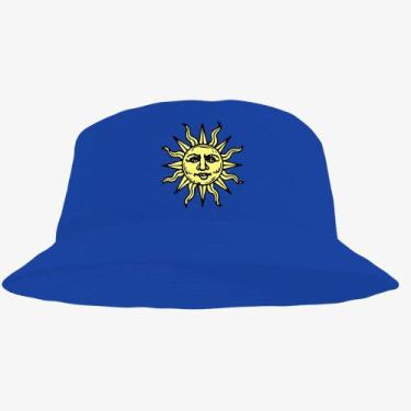 Imagem de Bone Chapéu Bucket Hat Estampado Sol - MP Moda Masculina, Único, Azul 