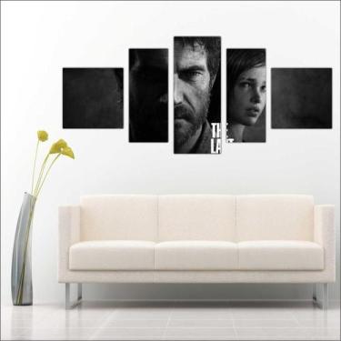 Imagem de Quadro Decorativo Game The Last of Us Mosaico 5 Peças Salas Quartos TT