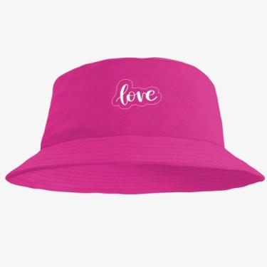 Imagem de Boné Chapéu Bucket Hat Estampado Love - MP Moda Masculina, Único, Pink