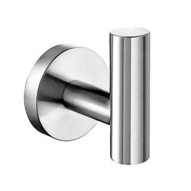 Imagem de Cabide com Gancho Inox Tarsila Escovado - Bela Metais, Prateado