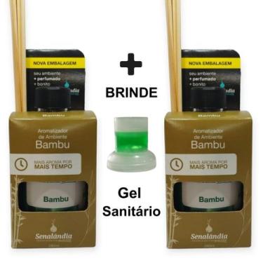 Imagem de 2 Difusor Vareta Ambiente Bambu Aromatizador Perfume Casa Ar Lar 280ml