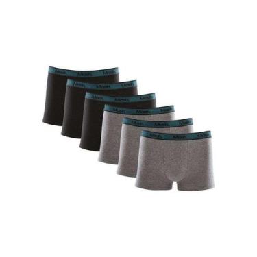 Imagem de Kit com 2 Cuecas Boxer Cores Preta e Cinza Mash, M