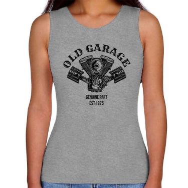 Imagem de Regata Feminina Old Garage Genuine Part Est.1975 - Foca na Moda, Cinza