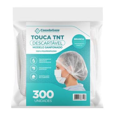 Imagem de Touca Descartável Tnt C/ Elástico C/ 300 Unidades C/ Nota - Casa da Ga