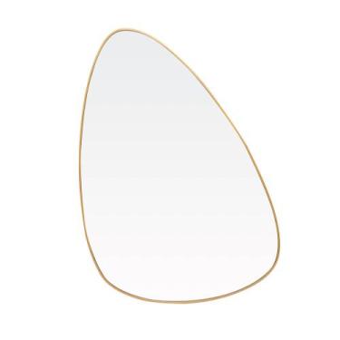 Imagem de Espelho Orgânico Com Borda Dourada Fineza