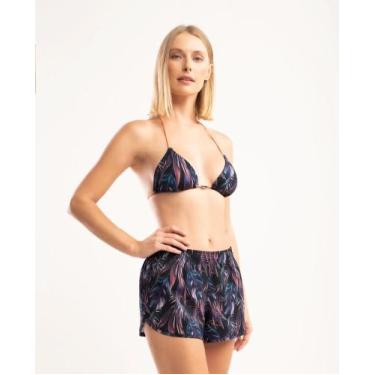 Imagem de Shorts Estampados She Masch Praia Saida Banho Tactel tecido leve c/ pr