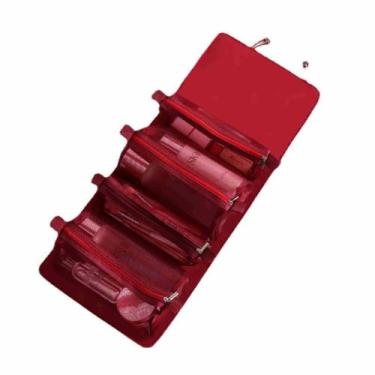 Imagem de Bolsa Necessaire de Maquiagem Cosmético para Viagem com 4 Estojos Dest
