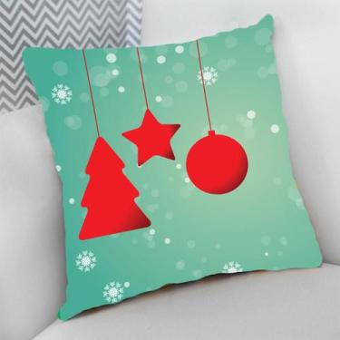 Imagem de Almofada Decorativa 40x40 Personalizado Natal Boas Festas Final do Ano