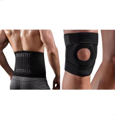 Imagem de Kit Cinta Lombar tamanho G + Joelheira - Domeasy