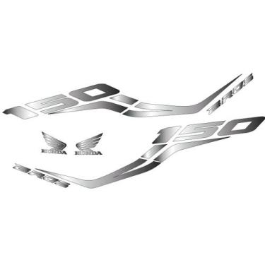 Imagem de Kit Faixas Adesivo Bros 150 - Adesivos Matrix, Prata