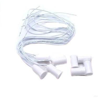 Imagem de QMseller Alarme de segurança embutido Contatos sensor de janela da porta interruptor magnético branco 4 peças