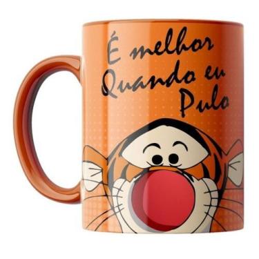 Imagem de Caneca Laranja Personalizada Turma Do Ursinho Pooh - Tigrão - Ng Decor