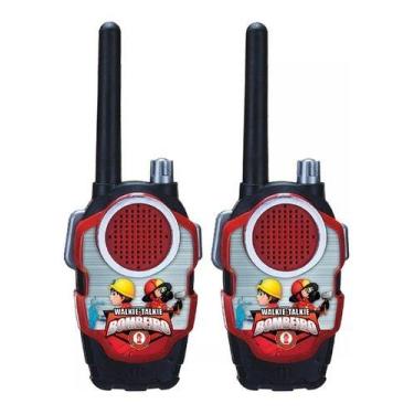 Imagem de Radio Comunicador Walk Talk Infantil Exército Bombeiros + 6 Pilhas - A