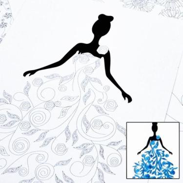 Imagem de Molde para Quilling - Vestido - Lanmax